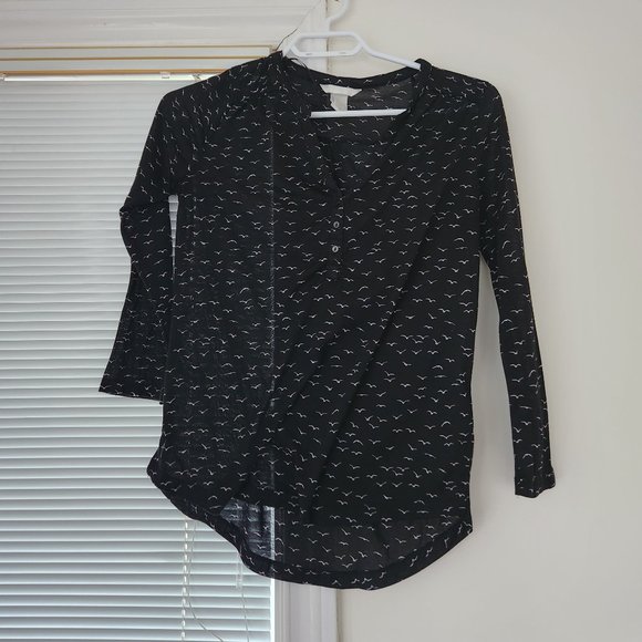 Bird Pattern Blouse - Picture 1 of 3